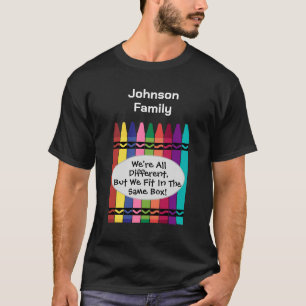 Camiseta Familia Somos todos diferentes pero encajamos en c
