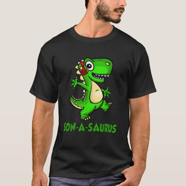 Camiseta Familia Son A Saurus Saurus Dinosaurio Nacimiento (Anverso)