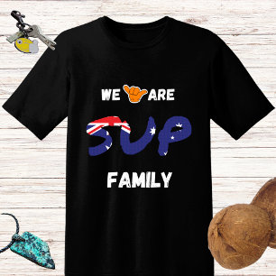 Camiseta Familia SUP, bandera australiana y mano shaka