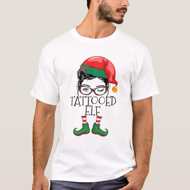 Camiseta Familia Tattooed Elf Matando a Navidades de pijama (Anverso)