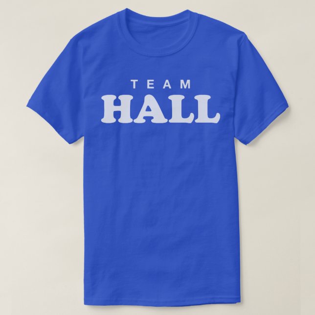 Camiseta Familia Team Hall Personalizada Surname Bride Groo (Diseño del anverso)
