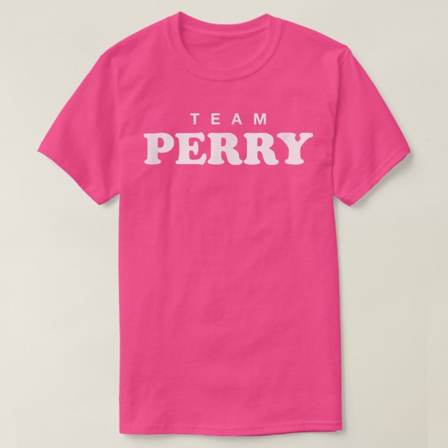 Camiseta Familia Team Perry Personalizada Surname Bride Gro (Diseño del anverso)