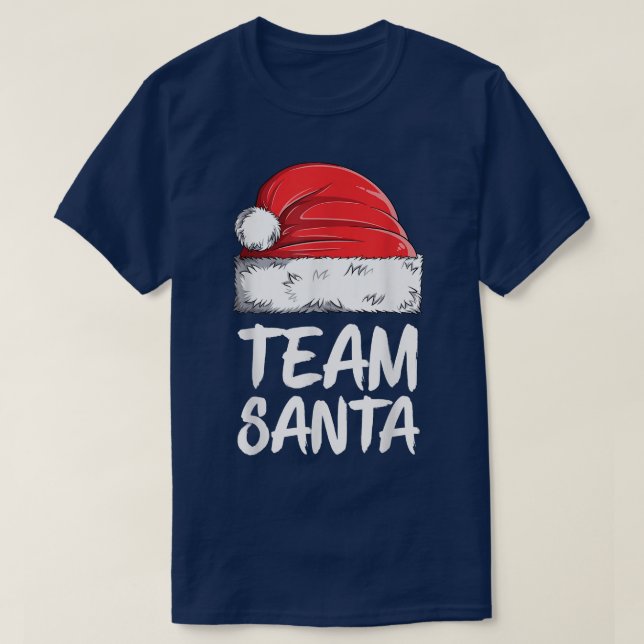 Camiseta Familia Team Santa Navidades coincidiendo con Paja (Diseño del anverso)