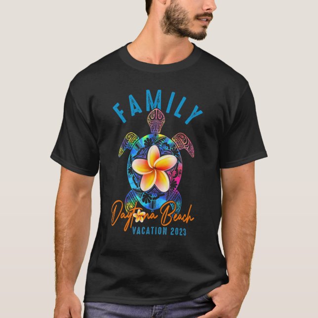Camiseta Familia Temática Daytona Beach 2023 Tie Dye Sea Tu (Anverso)