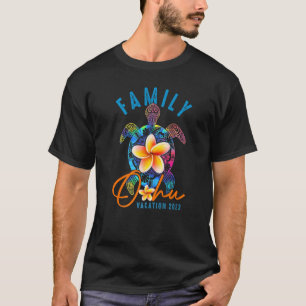 Camiseta Familia Temática Oahu Hawaii 2023 Tie Dye Sea Turt