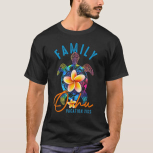 Camiseta Familia Temática Oahu Hawaii 2023 Tie Dye Sea Turt
