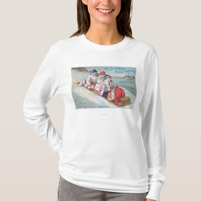 Camiseta Familia Tobogganing y usar la tos de Lutted (Anverso)