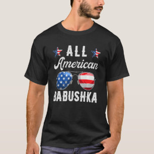 Camiseta Familia Toda Babushka Estadounidense 4 De Julio Pa