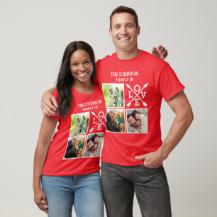 Camiseta Familia Única Personalizada En El Collage de fotos