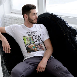 Camiseta Familia Única Personalizada En El Collage de fotos