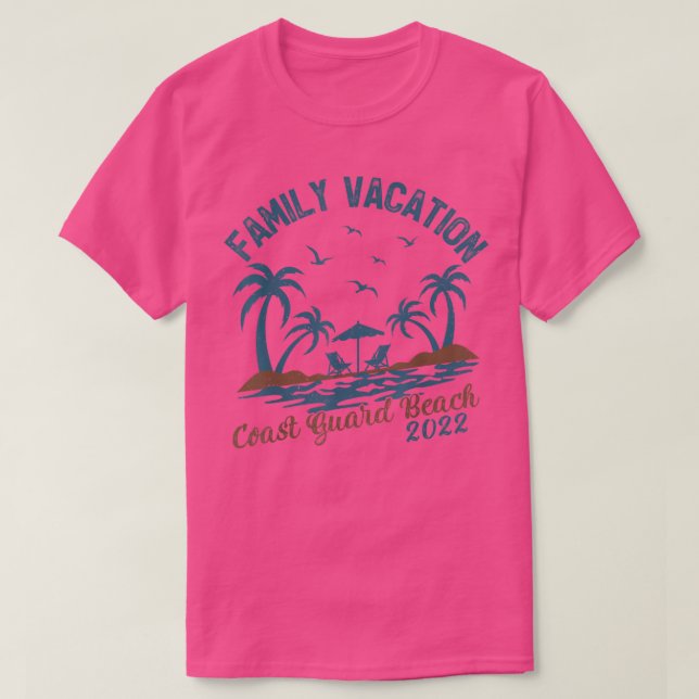 Camiseta Familia Vacaciones 2022 Palm Tree Florida Guardaco (Diseño del anverso)