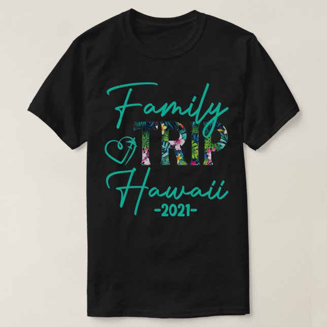 Camiseta Familia Vacaciones en Hawái Familia Fiesta 2021 (Diseño del anverso)