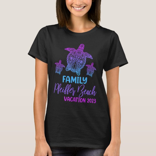 Camiseta Familia Vacation 2023 Sea Turtle California Pfeiff (Anverso)