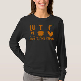 Camiseta Familia Wine Turkey, Día de Acción de Gracias para