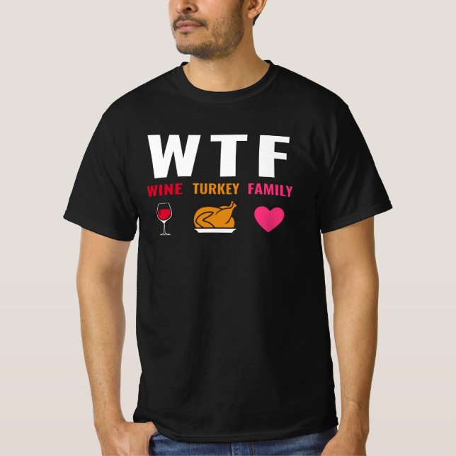 Camiseta Familia WTF Wine Turkey (Anverso)