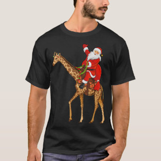 Camiseta Familia Xmas coincidiendo Gracioso Santa Riding Gi