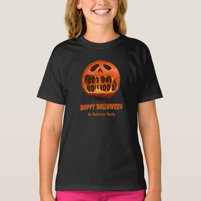 Camiseta familiar de Jack o'lantern de Halloween a (Anverso)