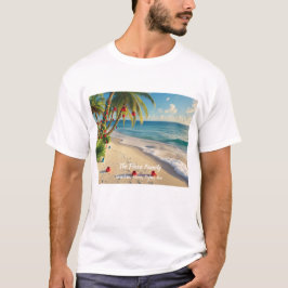 Camiseta familiar de Navidad tropical personalizad