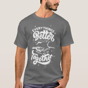 Camiseta familiar de tipografía de citas inspirado