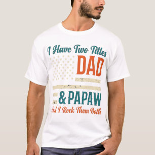 Camiseta familiar patriótica vintage de Papá Papaw