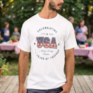 Camiseta familiar vintage 250 años 4 de julio