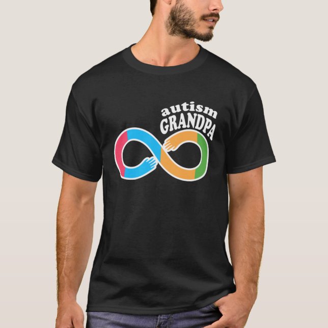 Camiseta Family Autism Awareness Grandpa Rainbow Infinity S (Anverso)