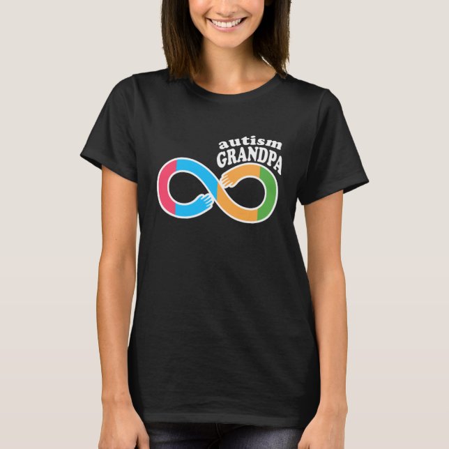 Camiseta Family Autism Awareness Grandpa Rainbow Infinity S (Anverso)