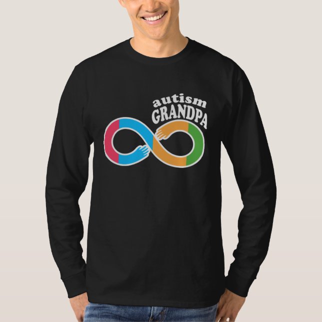 Camiseta Family Autism Awareness Grandpa Rainbow Infinity S (Anverso)