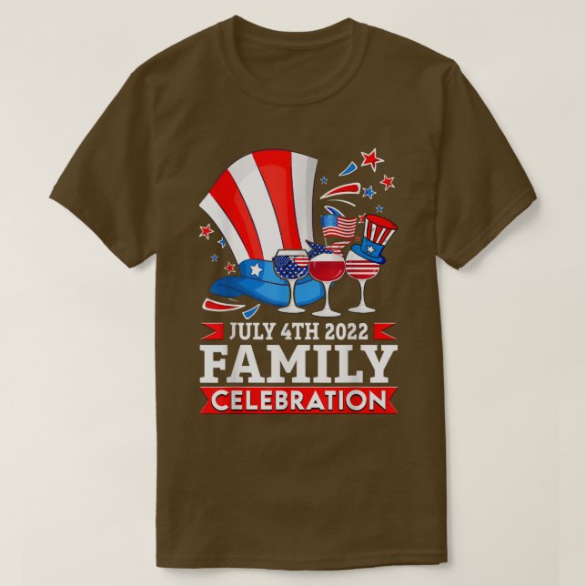 Camiseta Family Celebration July 4th 2022 Matching Family H (Diseño del anverso)