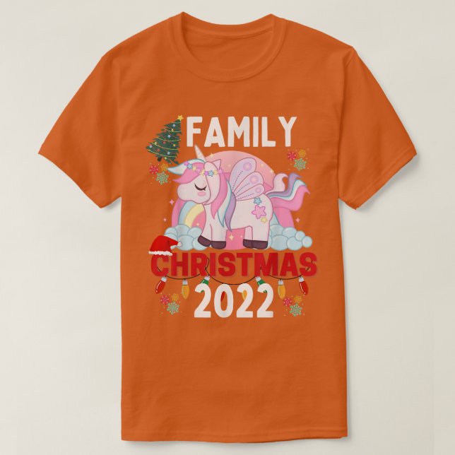 Camiseta Family Christmas 2022 Matching s Squad Unicorn Fun (Diseño del anverso)