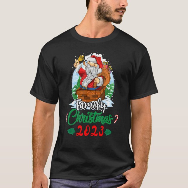 Camiseta Family Christmas 2023 Matching  Squad Santa Elf  1 (Anverso)