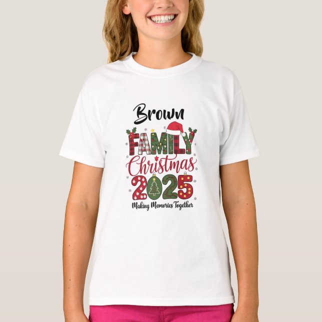 Camiseta  Family Christmas 2025 customizable Matching (Anverso)