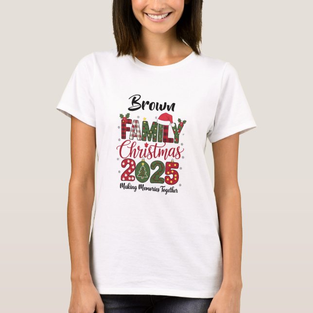 Camiseta  Family Christmas 2025 customizable Matching (Anverso)