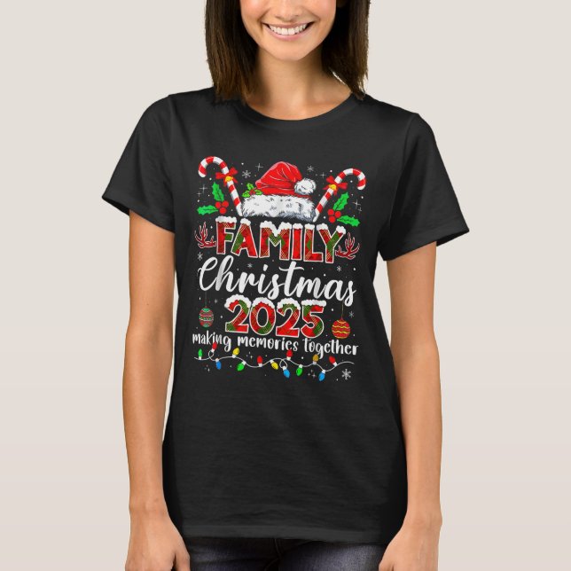 Camiseta Family Christmas 2025 Matching Santa Tee Xmas Paja (Anverso)