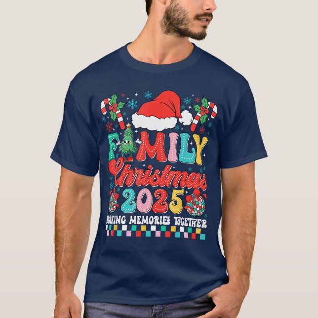Camiseta Family Christmas 2025 Pajamas Outfit Matching Xmas (Anverso)