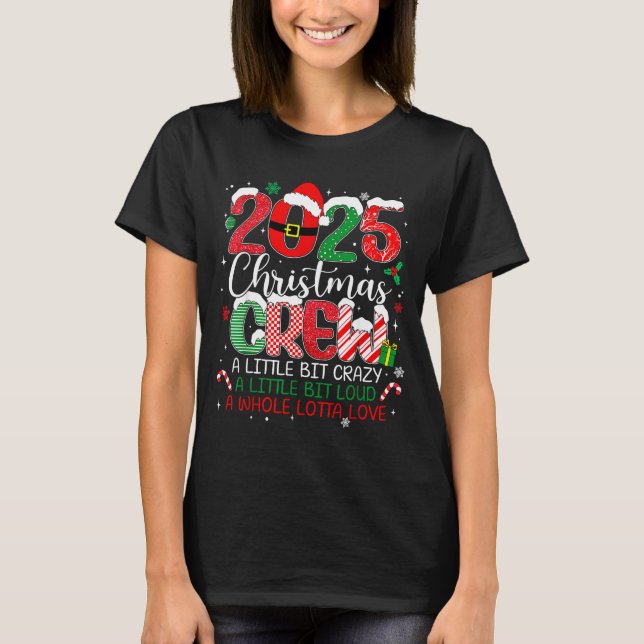 Camiseta Family Christmas Crew 2025 Matching Outfit Xmas Sq (Anverso)