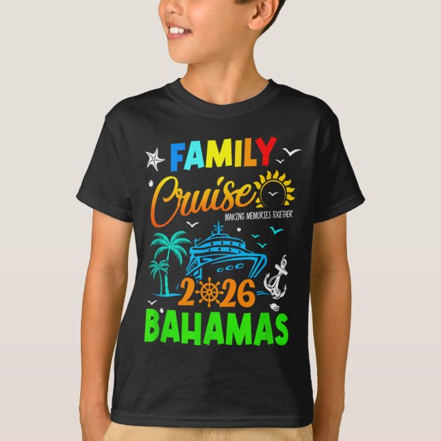 Camiseta Family Cruise 2026 Bahamas Cruising Together Squad (Anverso)
