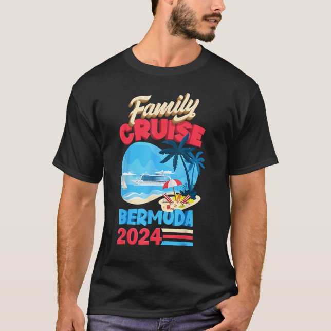 Camiseta Family Cruise Bermuda 2024 Men Women Kids Cruising (Anverso)