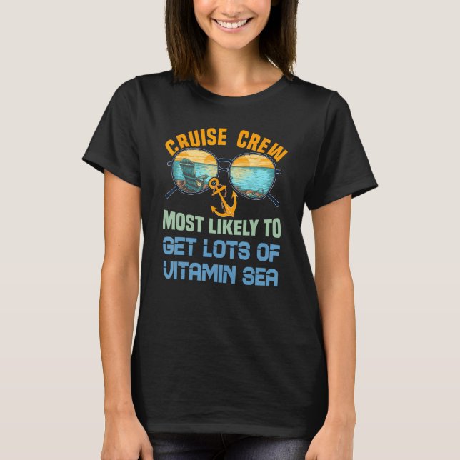 Camiseta Family Cruise Crew Most Likely To Get Lost Of Vita (Anverso)