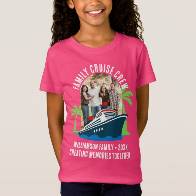 Camiseta FAMILY CRUISE CREW Photo Holiday Travel (Anverso)