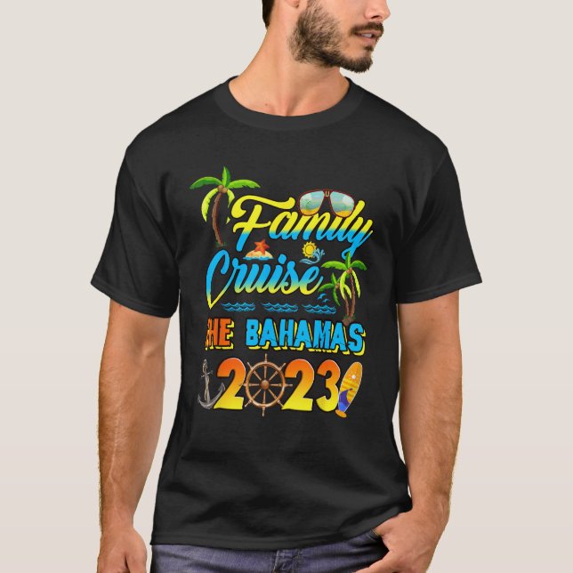 Camiseta Family Cruise The Bahamas 2023 Summer Travel Trip  (Anverso)
