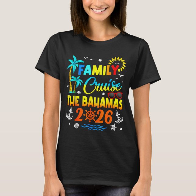 Camiseta Family Cruise The Bahamas 2026 Summer Matching Vac (Anverso)