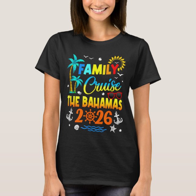 Camiseta Family Cruise The Bahamas 2026 Summer Matching Vac (Anverso)