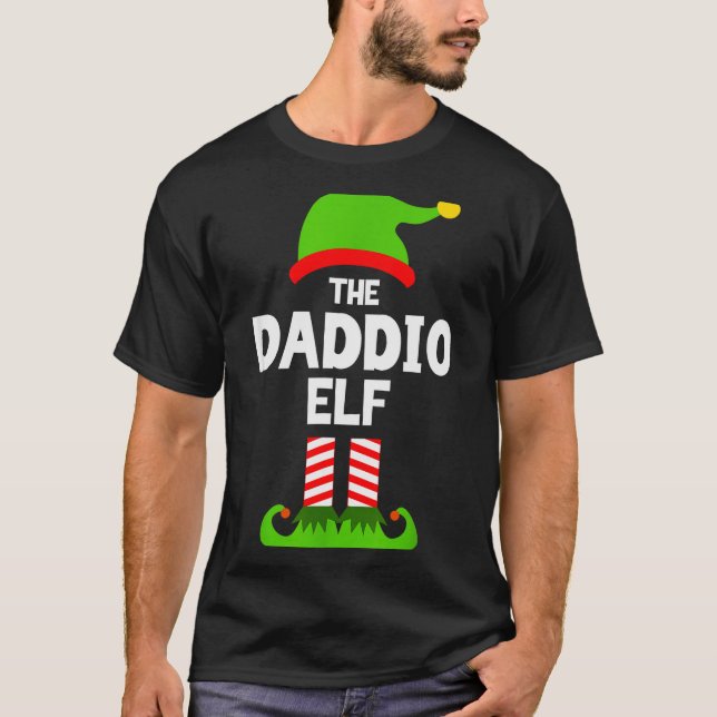 Camiseta Family Daddio Elf Christmas Matching Pajama Funny  (Anverso)