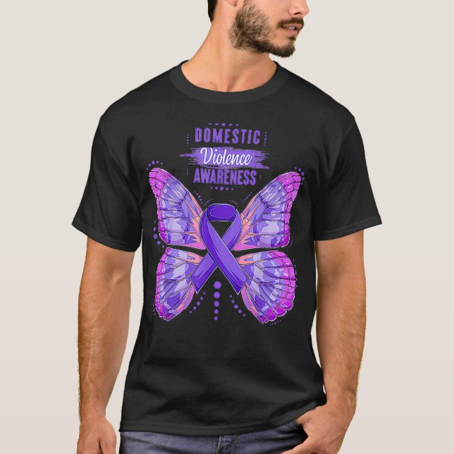 Camiseta Family Domestic Violence Awareness Purple Ribbon b (Anverso)