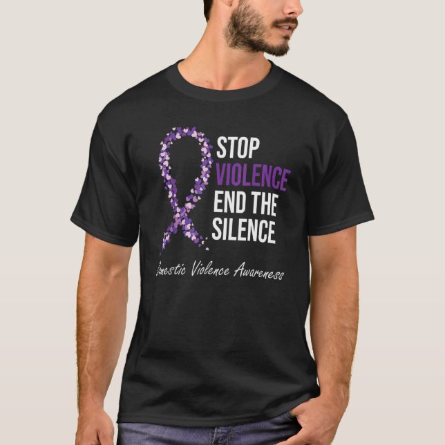 Camiseta Family Domestic Violence Awareness Purple Ribbon P (Anverso)