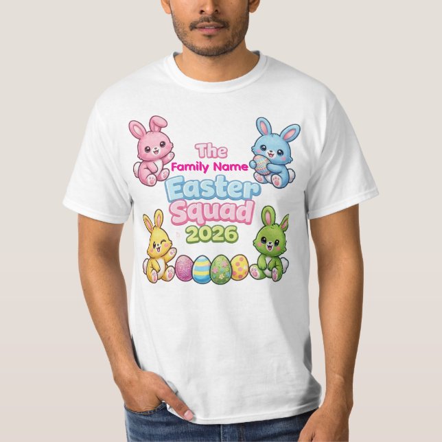 Camiseta Family Easter Squad 2026 | Personalizada  (Anverso)