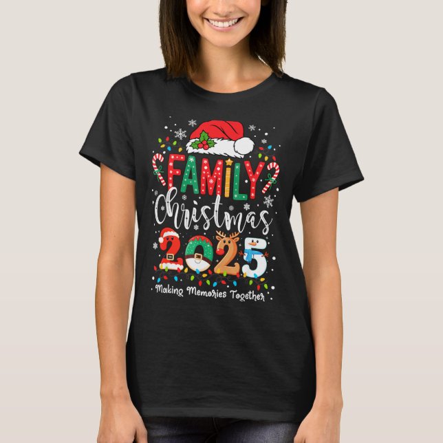 Camiseta Family Funny Christmas Matching 2025 Santa Tee Paj (Anverso)