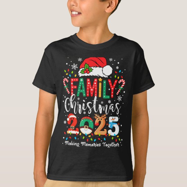 Camiseta Family Funny Christmas Matching 2025 Santa Tee Paj (Anverso)