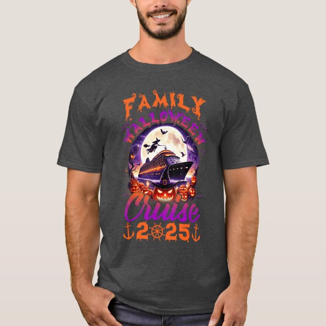 Camiseta Family Halloween Cruise 2025 Matching Family Cruis (Anverso)